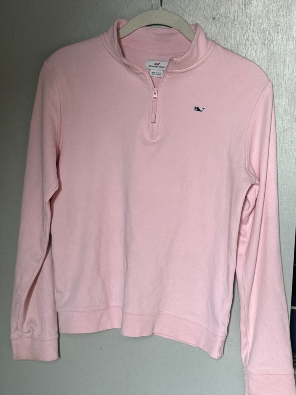Vineyard Vines Girls size Large (14) Soft Pink Quarter Zip Pullover